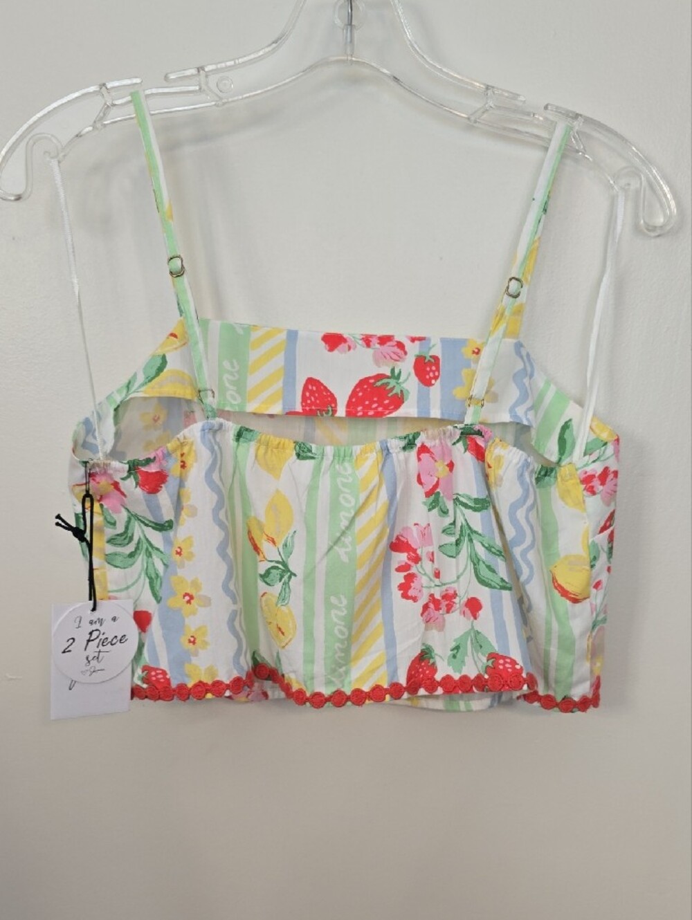 Japna White Floral Stripe Maxi Dress with Yellow & Pink Accents - Picture 10 of 10